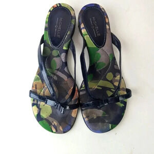 Michelle D Camo Sandals 7.5